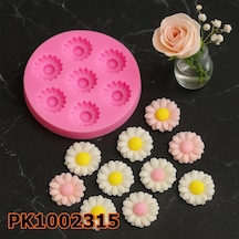 Pk1002315 - Silikon Kalıp Mum Kalıbı Mini Çoklu Çiçekler Renksiz