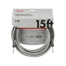 Fender Professional Series Instrument Cable. Tweed 4.5 Metre - Wh