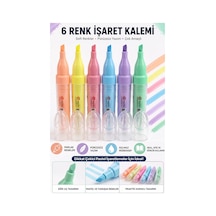 Fosforlu Kalem 6 Renk 1 Paket Fixpoint P-5175 Pastel Renkler 6 Renk İşaret Kalemi 6 Lı Fosforlu Kalem Okul Ofis Solmaz Çok Renkli