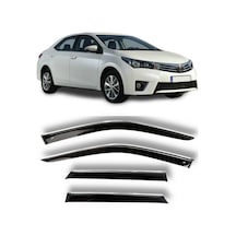 Toyota Corolla Uyumlu 2014-2018 Kromlu Cam Rüzgarlık 4Lü Set