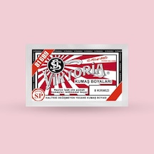 Viktoria Kumaş Boyasi 08 Kırmızı - 3 Paket Boya + 2 Paket Fiske Çok Renkli