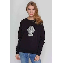 Dragon Ball Baskılı Siyah Kadın Sweatshirt (528299048)