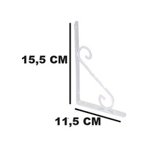 Beşel Ferforje Raf Altı Konsol L Demi̇ri̇ Ayağı Beyaz 11.5 x 15.5 CM (2 Adet) + Vi̇daları