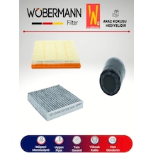 Wöbermann Toyota Uyumlu Yaris 1.3 16V Filtre Bakım Seti 2006-2009 3'lü Karbonlu