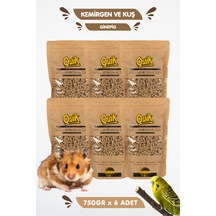 0 Koku %100 Emicilik Kemirgen Ginepig Hamster Kuş Altlığı Pelet Taban Malzemesi 750gr X 6 Adet