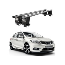 Royal Nissan Pulsar 2014 Ve Sonrası Uyumlu Gri Kilitli Ara Atkı Port Bagaj Tavan Barı