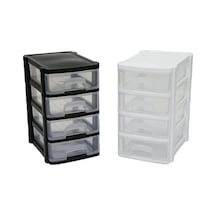 Tonton - Mini Çekmece 4 Katlı 10.3x13.9x16.6cm 4533 Çok Renkli