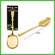 Vaveni 25 Cm Metal Servis Kaşığı Altın Renk Arz