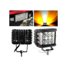 Off Road Lamba Projektör Çakarlı Led Işık Sarı Beyaz