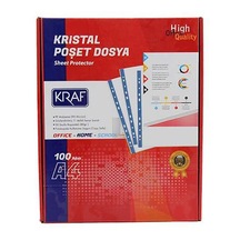 Kraf Poşet Dosya A4 Kristal 100 Lü 1001 N11.240