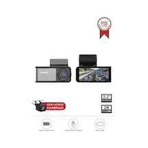 Lenovo R1/5369 Siyah 2k Wifi Araç İçi Dokunmatik Ön Ve Arka Araç Kamerası
