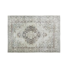 El Dokuması Vintage Yün-pamuk Bej Halı 15540 183 X 263 Cm