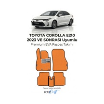 Otocraft Toyota Corolla E210 2023 Ve Sonrası Uyumlu Turuncu 3d Havuzlu Eva Oto Paspas Takımı 5 Parça Araca Özel