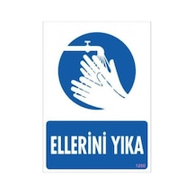 Ellerini Yıka Uyarı Levhası 25x35 Kod:1250 - Elwm-289318