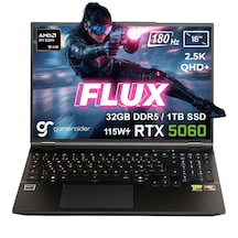 Gameraider Flux GR16 R9-8940HX 32 GB 1 TB SSD 8 GB RTX5060 16" Free Dos Dizüstü Bilgisayar