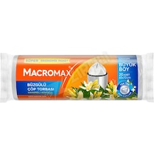 3 Adet Macromax Büzgülü Çöp Torbası Büyük Boy Hanımeli Kokulu 20'li Paket