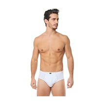 Tutku Ter0109B Kom Penye Slip Erkek Külot Beyaz 12'Li Beyaz