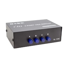 Pm-20014 4 Port Vga Switch Manuel Geçiş Kutusu Çok Renkli