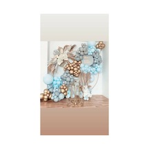 Pastel Balon Krom Gold Balon Konsept Balon Zinciri Mix