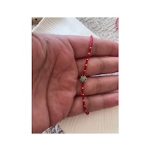 Boncuklu İp Bileklik Kırmızı