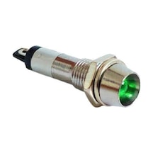 8mm 24v Metal Sinyal Lambası - Yeşil