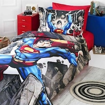 Özdilek Tek Kişilik Lisanslı Nevresim Takımı Superman Stone Mavi