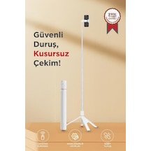 Tripod Çok Amaçlı Kumandalı 1.77m Selfie Çubuğu Tt01 Beyaz