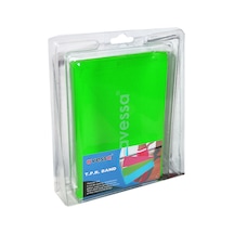 Yeşil Orta Direnç Pilates Yoga Spor Egzersiz Direnç Lastiği 1500x15x0,45 Mm Yeşil
