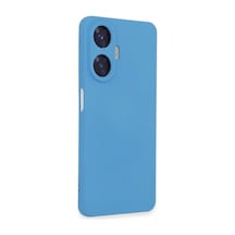 Realme C55 Kılıf Nano İçi Kadife Silikon - Mavi -