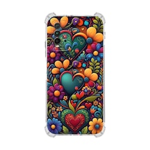 Printify Redmi 9t İle Uyumlu Düşlerin Dansı Serisi Çiçeklerin Dansı Tasarımlı Uv Baskılı Köşe Korumalı Antişok Kılıf Şeffaf