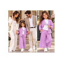 Messlife Lila Ceketli Kız Çocuk 3 Lü Takım Lila - 931938324 Lila