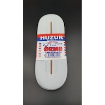 Beyaz - 2cm Paça Lastik Yassı Geniş 10mt 5468