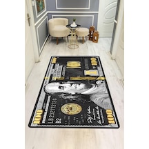 Modern Dolar Desen Dijital Baskı Kaymaz Taban Halı H0166 Standart