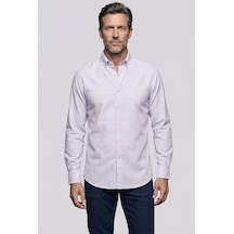 Bisse Gri Regular Fit Cepsiz Uzun Paşa Yaka Gömlek Gmoks261001 D55