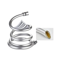 Smartizi Ultra Dayanıklı Gri Duş Spirali 150 Cm - Patlamaya Ve Kırılmaya Karşı Dirençli Esnek Pvc Yapı - Paslanmaz G1/2 Üniversal Bağlantı