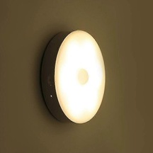 Kablosuz Led Gece Lambası, Otomatik Hareket Sensörü, 3 Parlaklık Çok Renkli