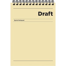 A5 Kareli Bloknot Draft - Sarı Tek Renk