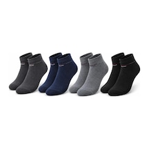Genel Erkek Bambu Patik Çorap 4'lü Set Yumuşak Dikişsiz Nefes Alan Sıkmayan Çok Renkli / 39-44 / 4 Adet