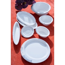 Acar Sherry Silver 6 Kişilik 37 Parça Yemek Takımı Beyaz