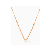 Kuyumcudukkani Zincirli"v Şekilli"figürlü -37093-r-37093-r Rose Gold