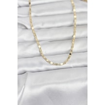 Cm 14k Gold Renk Ezme Zincir 60 Cm Kadın Kolye Elk-bjtıeg Çok Renkli