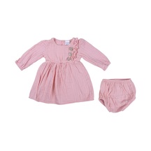 Aydodo Kız Bebek Muslin Elbise Somon