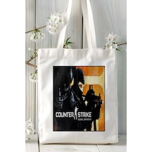 Art Hediye Counter Strike Cs 2 Csgo Oyun Baskılı Omuz Çanta Kişiye Özel Model 12 Çok Renkli