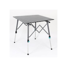Madfox Yüksekliği Ayarlanabilir Katlanır Kamp Masası Büyük Boy Siyah Renk Siyah