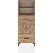 Arges Dolap 3 Raflı 2 Çekmeceli 2 Kapaklı 60x30x163 Çam-çam Atlas Çam