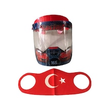 Gürbey Racing Baskılı Çocuk Siperlik + Türk Bayrağı Desenli Çocuk Maske