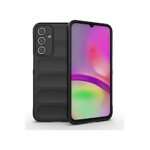 Galaxy Uyumlu A25 Kılıf Kamera Korumalı Esnek Silikon Parmak Şeritli Pazarplus Siyah