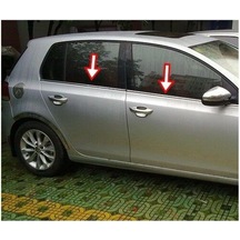 Volkswagen Golf 6 Uyumlu 2009-2013 Krom Cam Çıtası 4 Parça Paslanmaz  Çelik