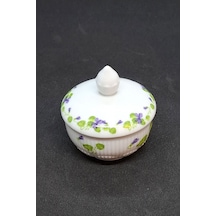 Kaıser Alman Mini Bonboniyer Şekerlik 5 Gr Kapasiteli Mor - Beyaz