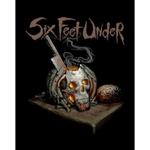 Zepplin Giyim Six Feet Under Skull Knife Büyük Sırt Patch Yama